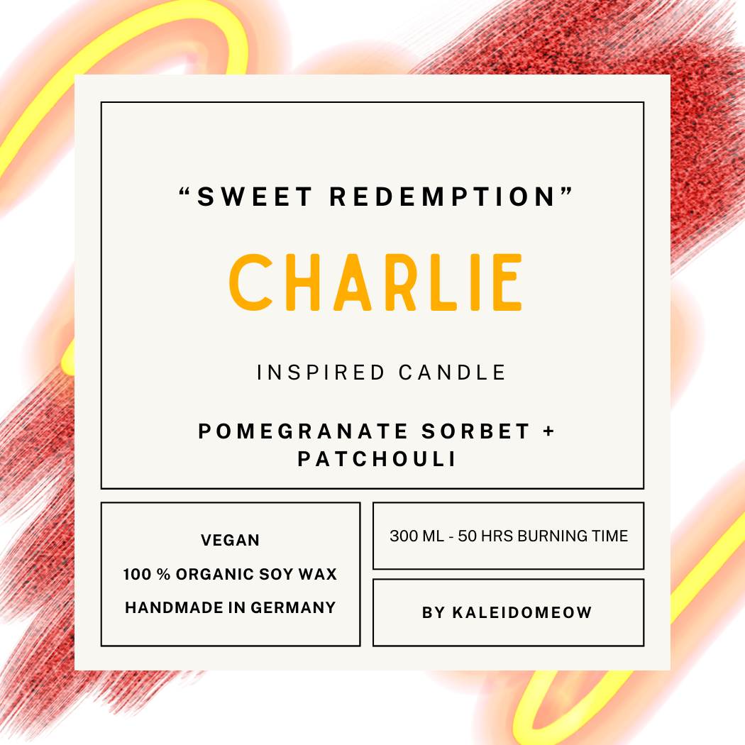 CHARLIE MORNINGSTAR inspired candle - 'Sweet Redemption' Hazbin Hotel inspired soy candle 300 ML