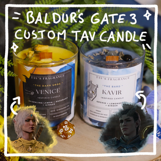 Custom TAV / Dark Urge TAV inspired soy candle l Baldur's Gate 3 inspired scented soy candle l 300 ML
