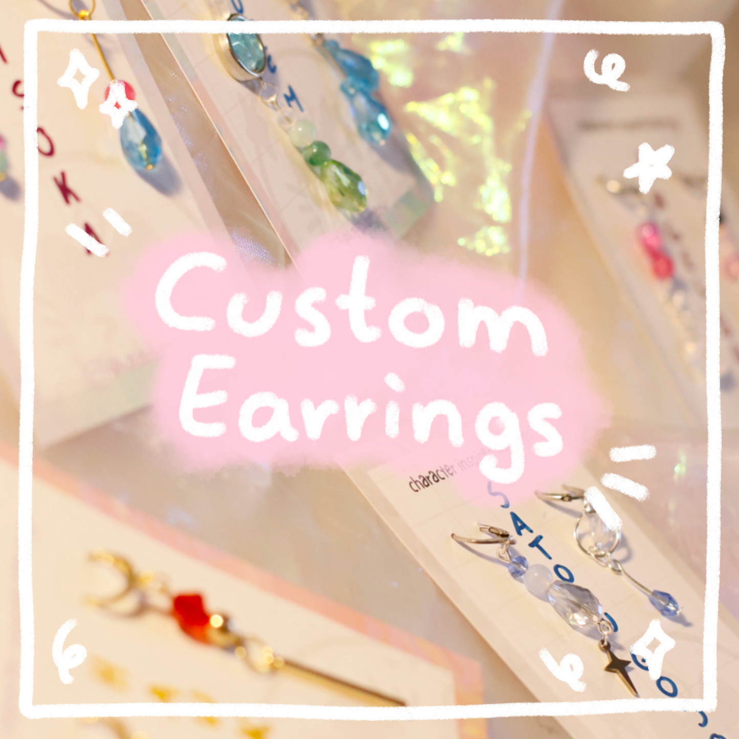 Custom earring commission by kaleidomeow