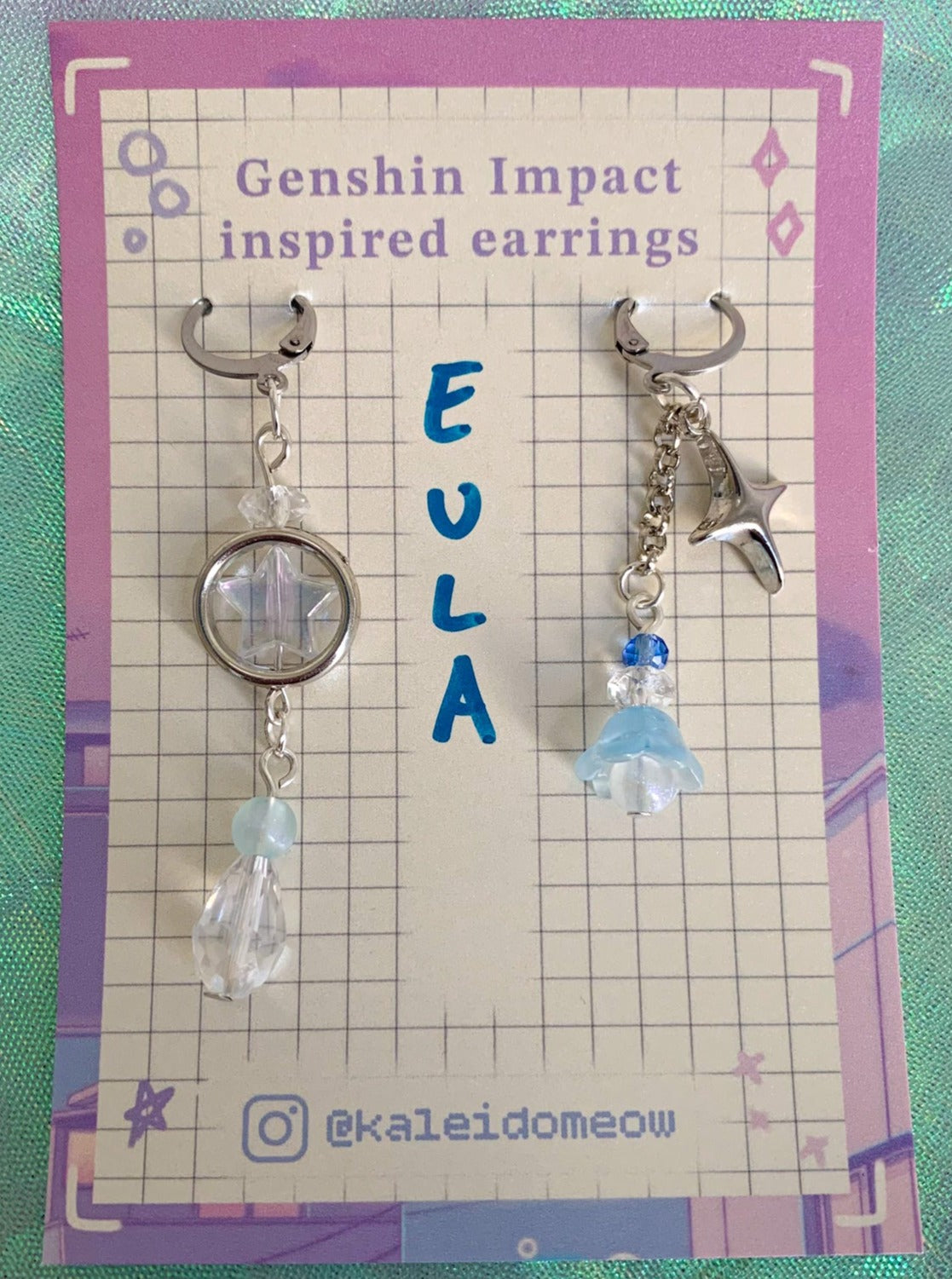 Eula inspired earrings by kaleidomeow