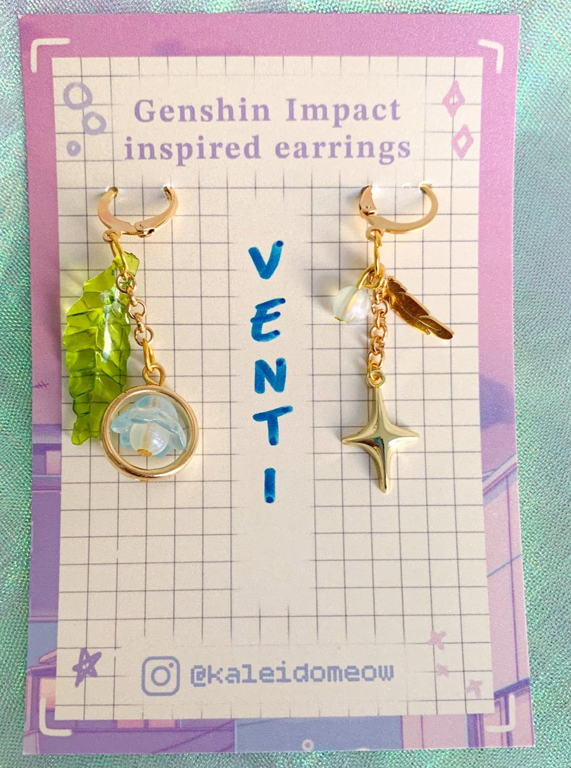 Venti inspired earrings by kaleidomeow