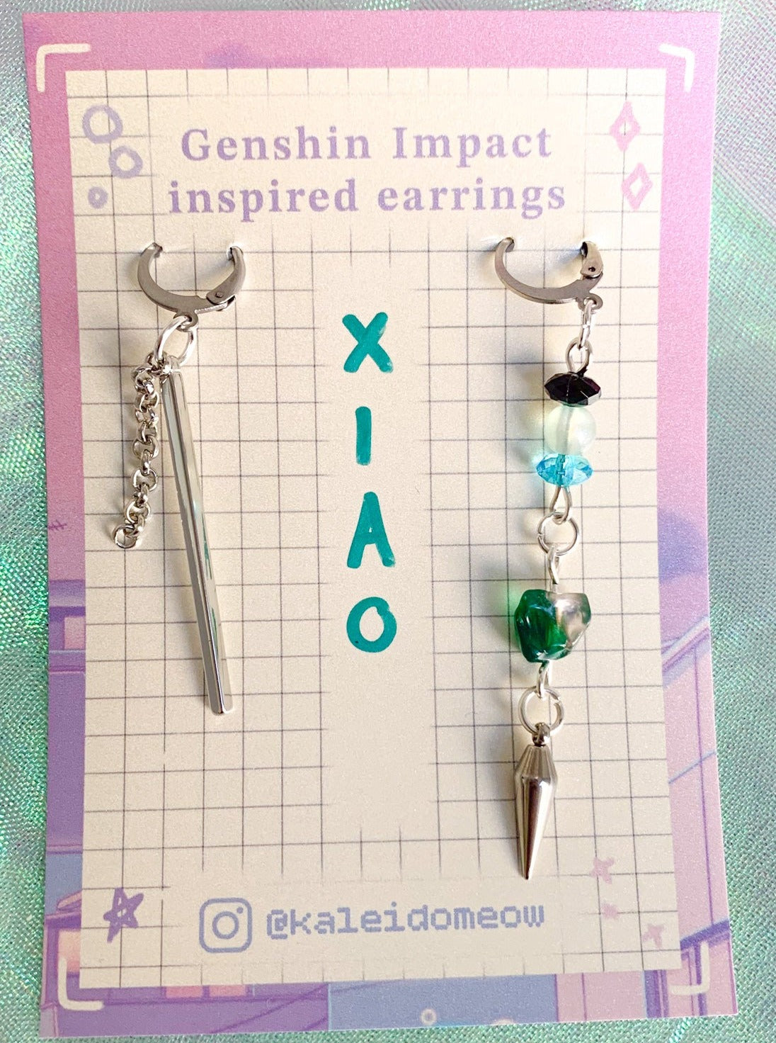 Xiao inspired earrings by kaleidomeow