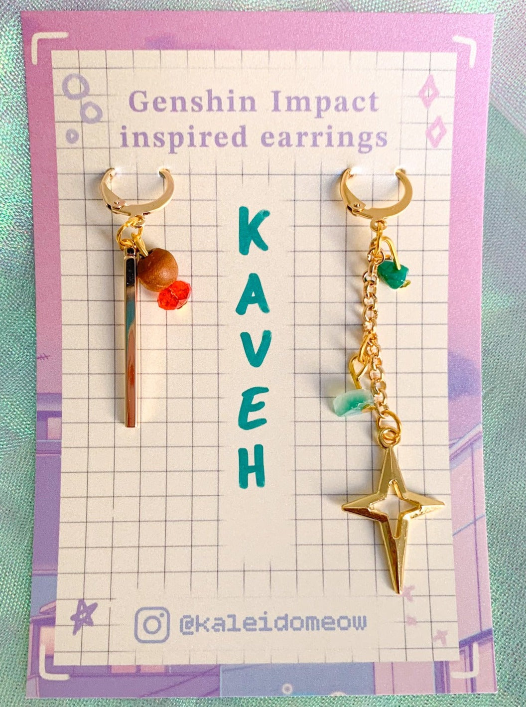 kaveh inspired earrings by kaleidomeow