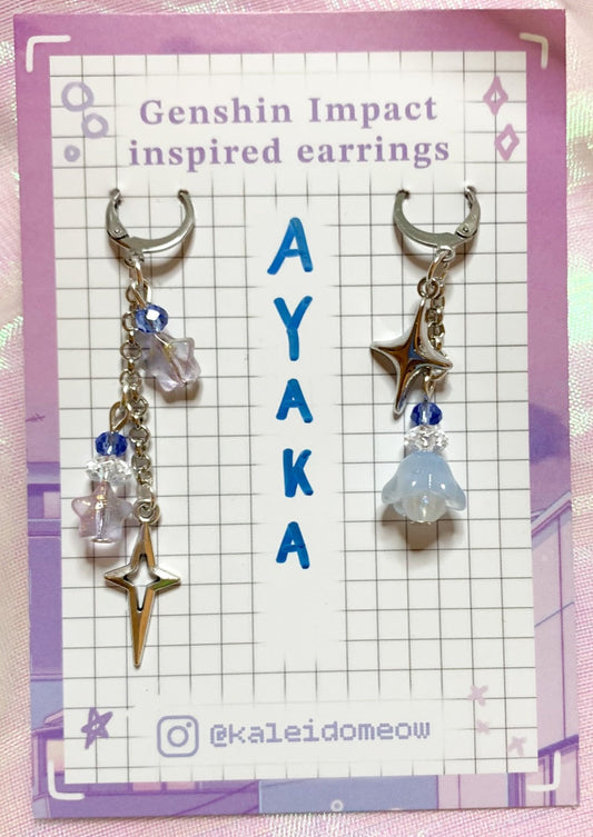 Ayaka - Genshin inspired earrings