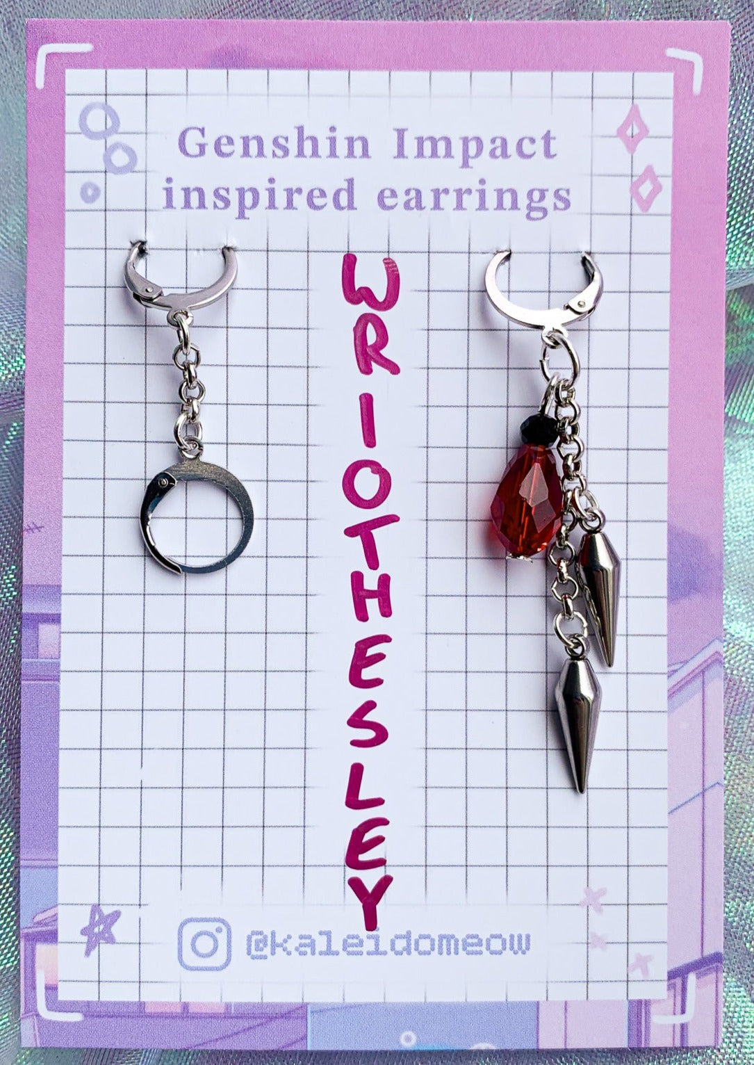 Wriothesley - Genshin Impact inspired earrings