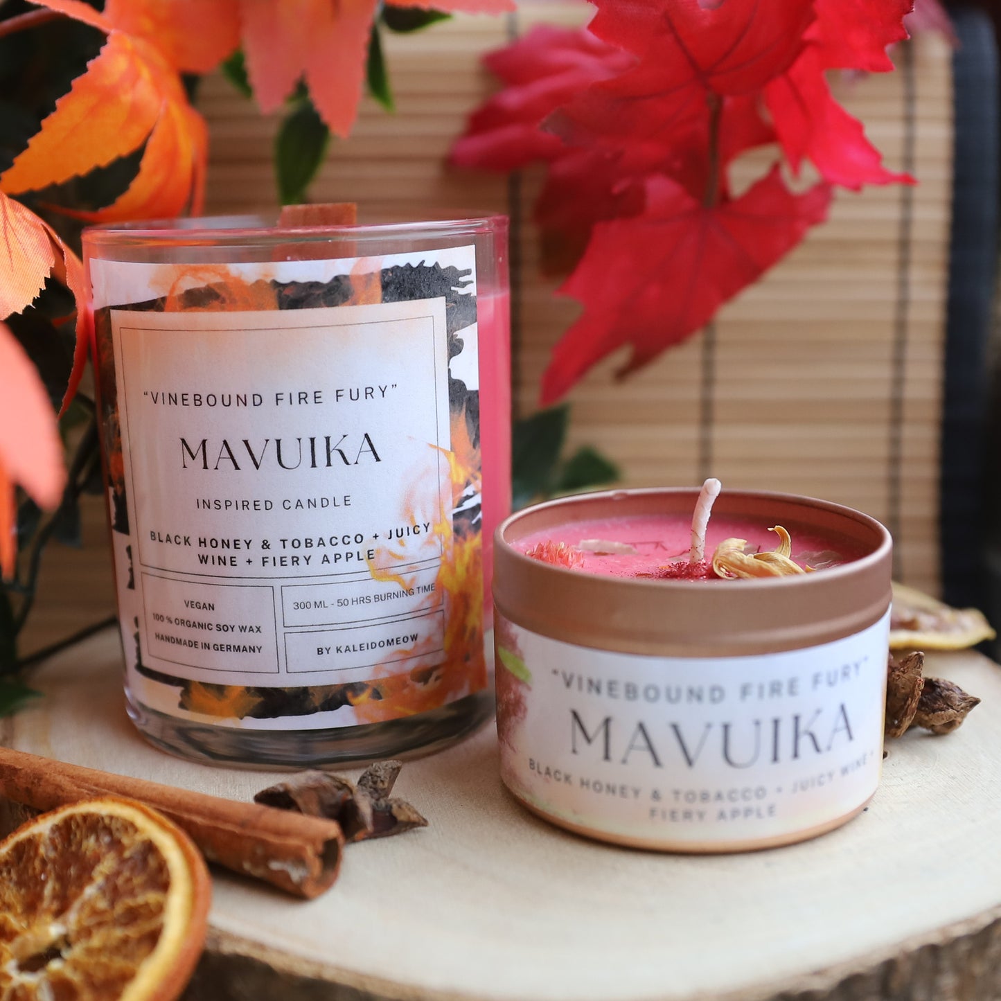 Mavuika inspired candle - 'Vinebound Fire Fury' Genshin inspired scented candle 100 ML