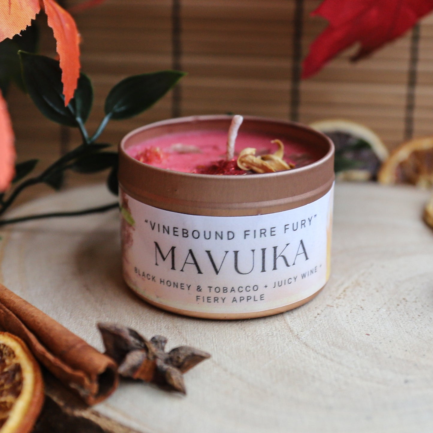 Mavuika inspired candle - 'Vinebound Fire Fury' Genshin inspired scented candle 100 ML