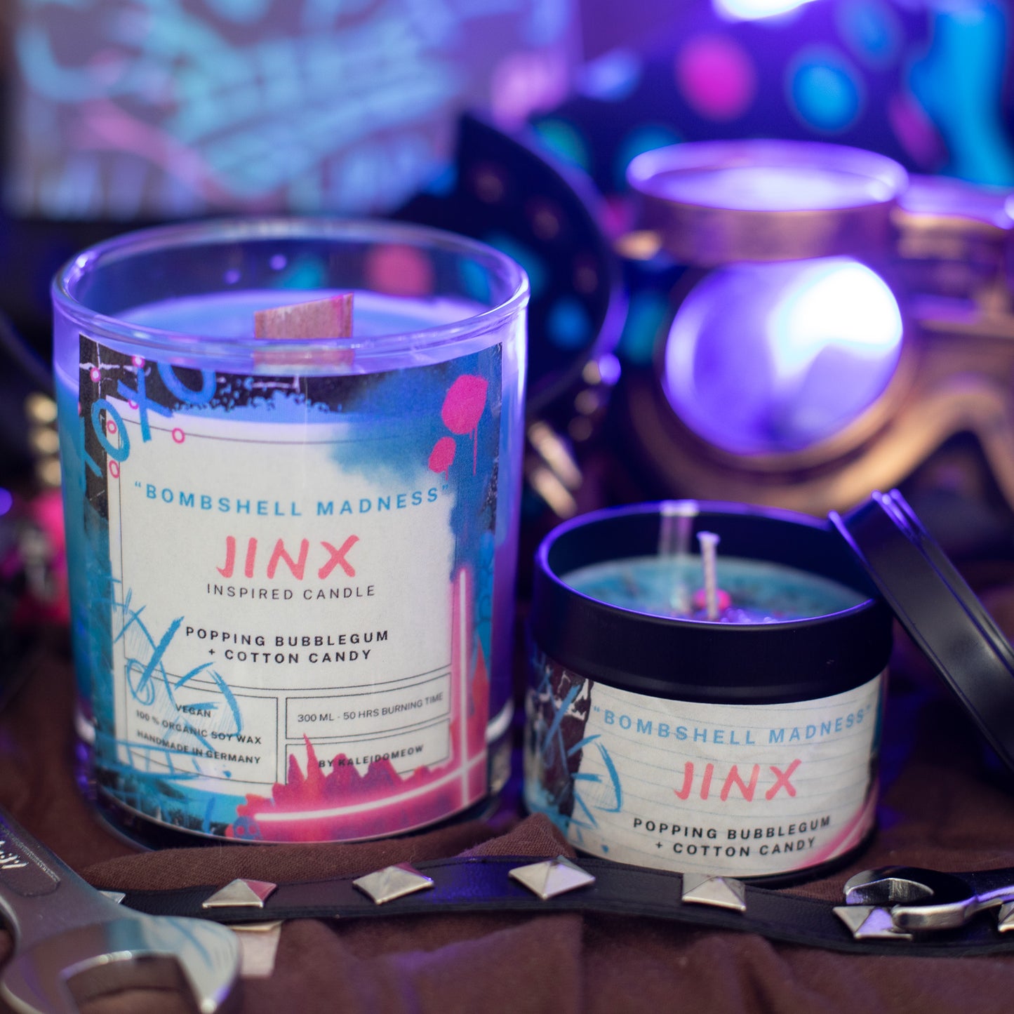 JINX inspired candle - 'Bombshell Madness' ARCANE inspired soy candle 100 ML