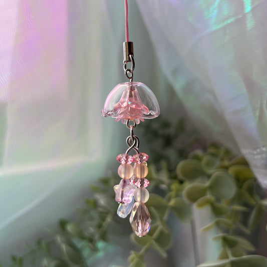 jellyfish inspired keychains pink