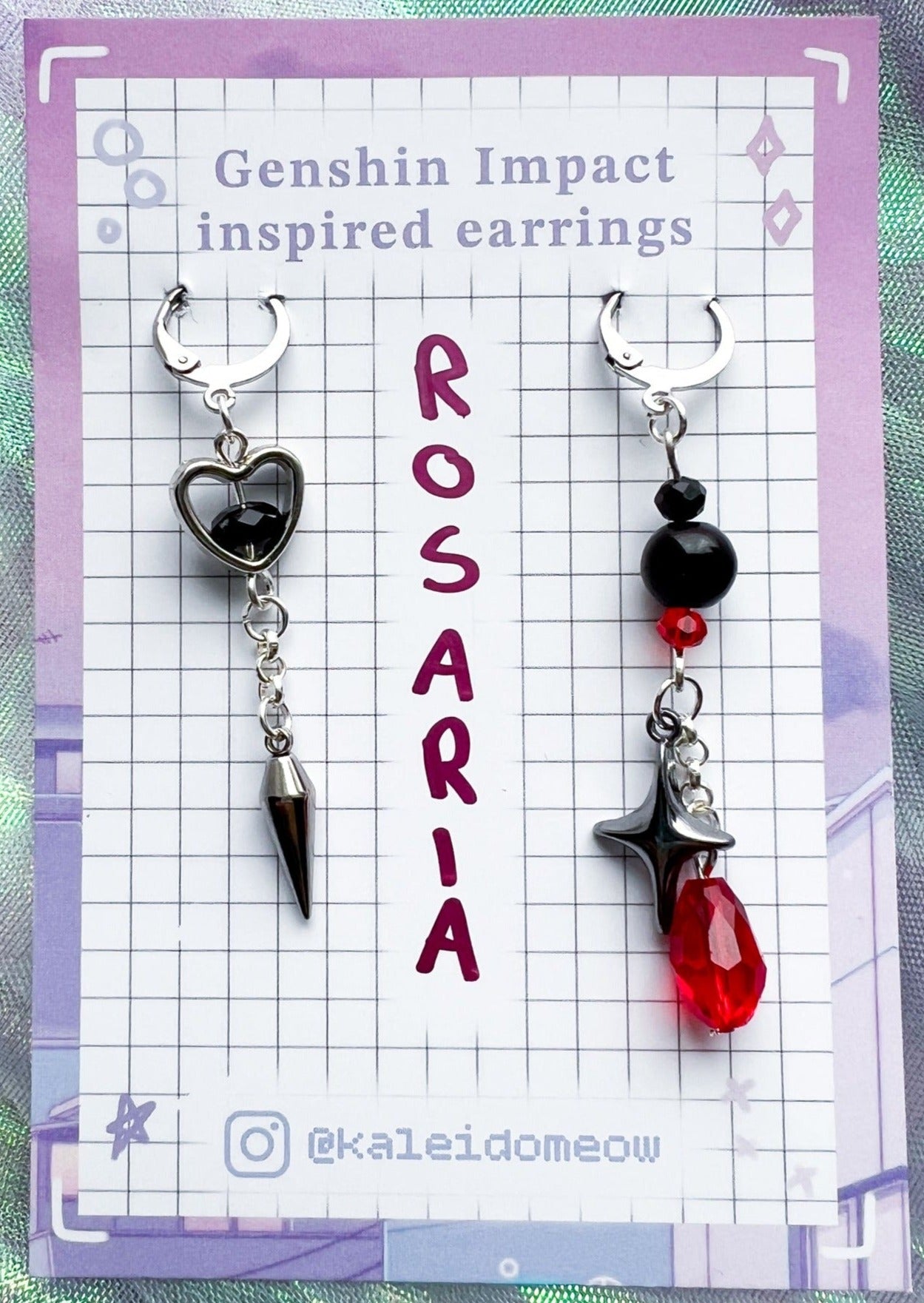 Rosaria - Genshin Impact inspired earrings