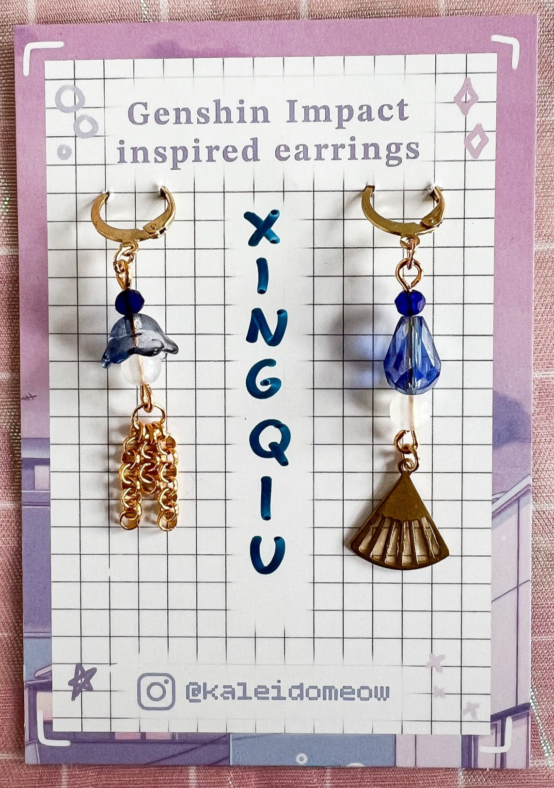 Xingqiu - Genshin Impact inspired earrings