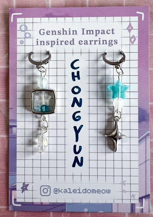 Chongyun - Genshin Impact inspired earrings