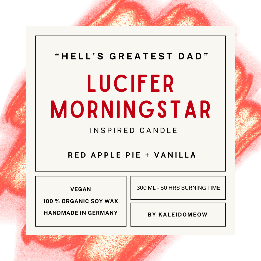 LUCIFER MORNINGSTAR inspired candle - 'Hell's Greatest Dad' Hazbin Hotel inspired soy candle 300 ML
