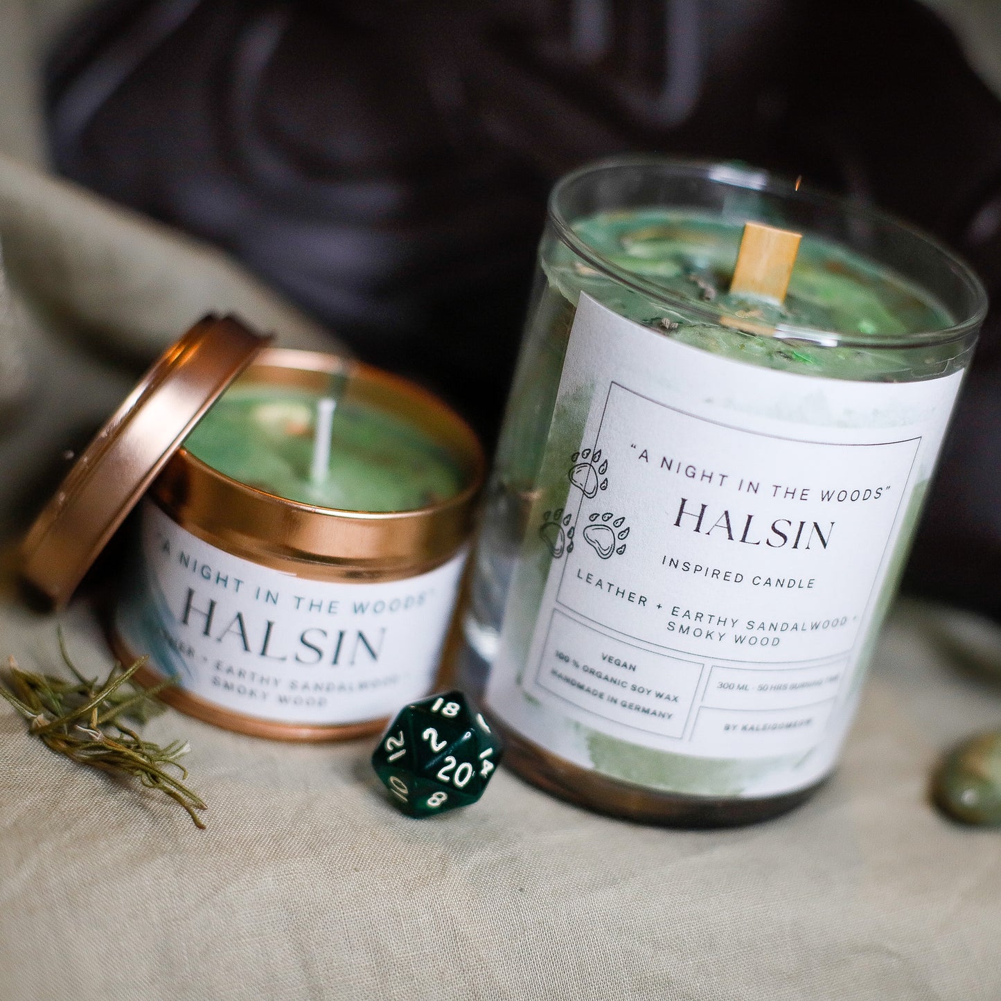 HALSIN inspired candle - 'A night in the Woods' Baldur's Gate 3 inspired soy candle 100 ML