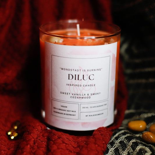 Diluc inspired candle - 'Mondstadt is burning' Genshin inspired scented candle 300 ML