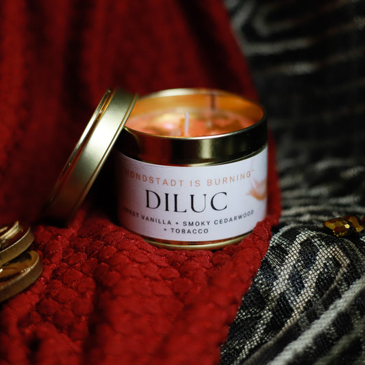 Diluc inspired candle - 'Mondstadt is burning' Genshin inspired scented candle 100 ML