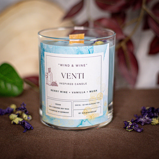 Venti inspired candle - 'Wind & Wine' Genshin Impact inspired soy candle 300 ML