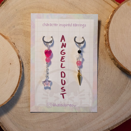 Angeldust Hazbin Hotel inspired earrings l anime jewelry