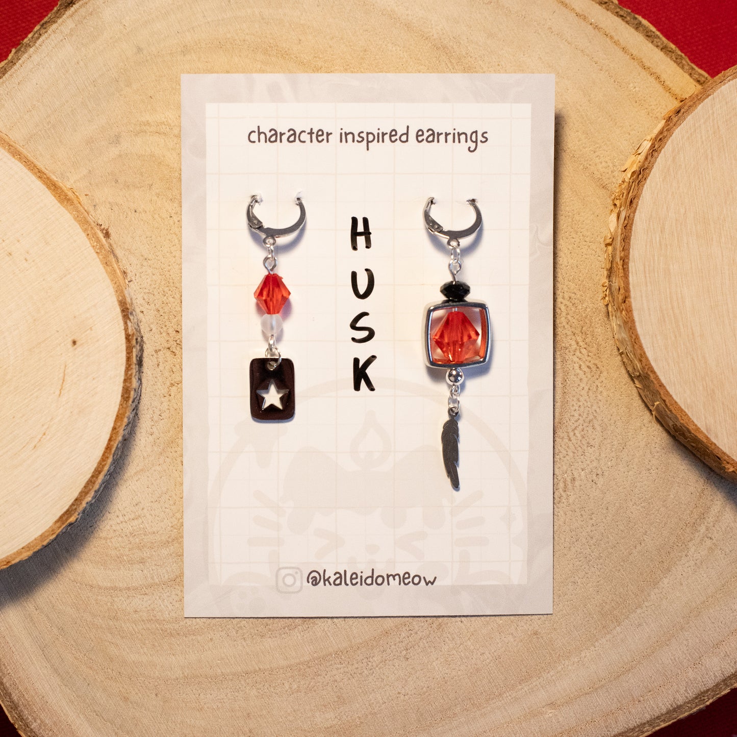 Husk Hazbin Hotel inspired earrings l anime jewelry