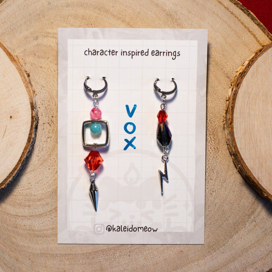 Vox Hazbin Hotel inspired earrings l anime jewelry