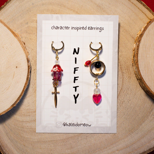 Niffty Hazbin Hotel inspired earrings l anime jewelry