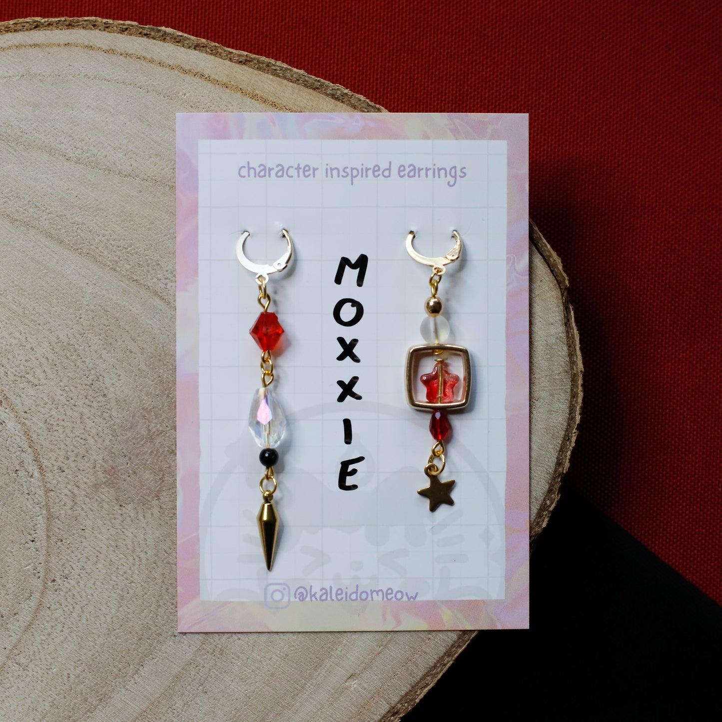 Moxxie Helluvaboss inspired earrings l anime jewelry