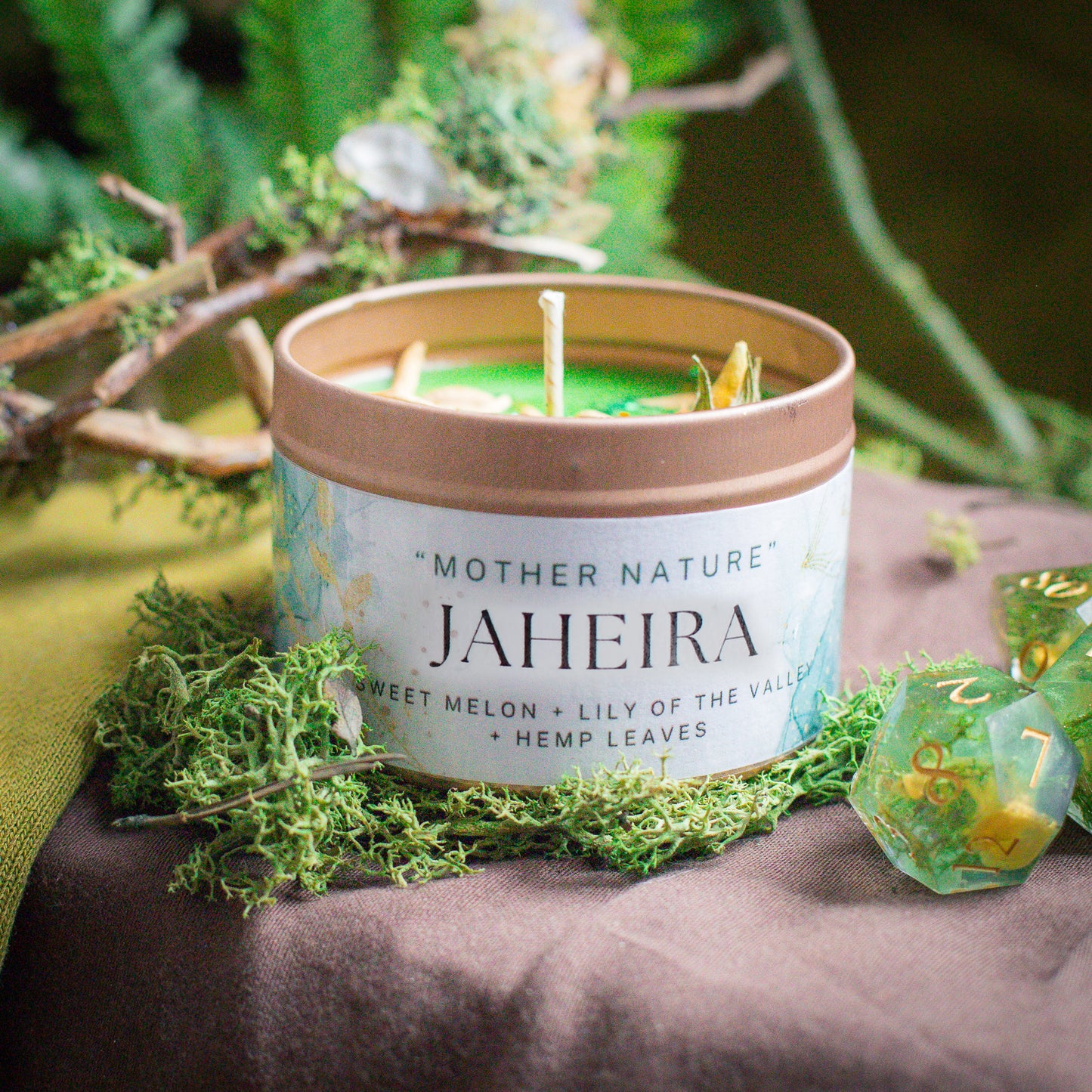 Jaheira inspired candle - 'Mother Nature' Baldurs Gate 3 inspired soy Candles 100 ML