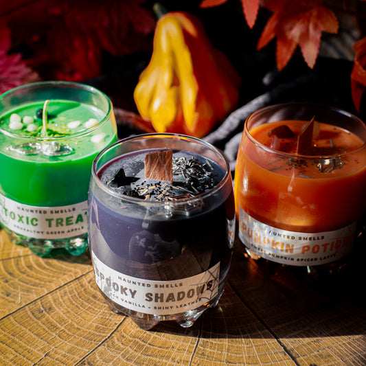 LIMITED "Hocus Pocus Candle Trio" - Halloween inspired scented soy candles 300 ML