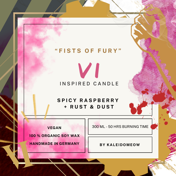 VI inspired candle - 'Fists of Fury' ARCANE inspired soy candle 300 ML