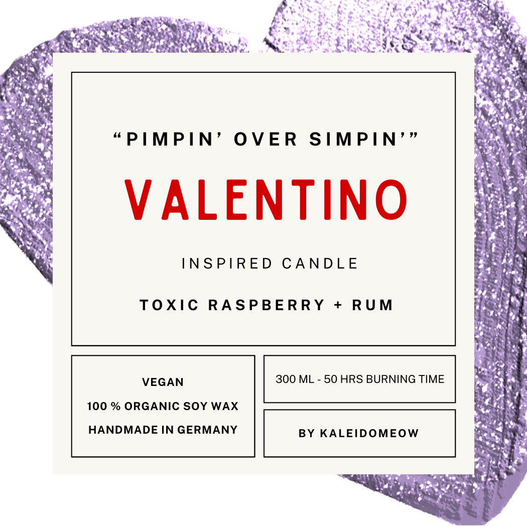 VALENTINO inspired candle - 'Pimpin' Over Simpin'' Hazbin Hotel inspired soy candle 300 ML