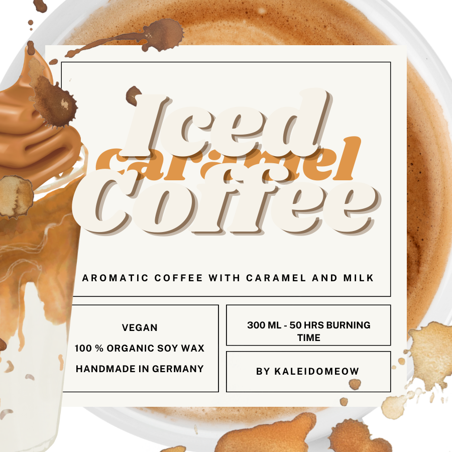 Iced Caramel Coffee - Delicious Drinks inspired soy candle 300 ML