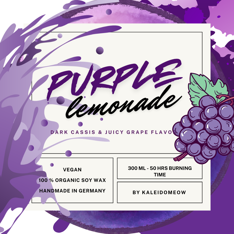 Purple Lemonade - Delicious Drinks inspired soy candle 300 ML