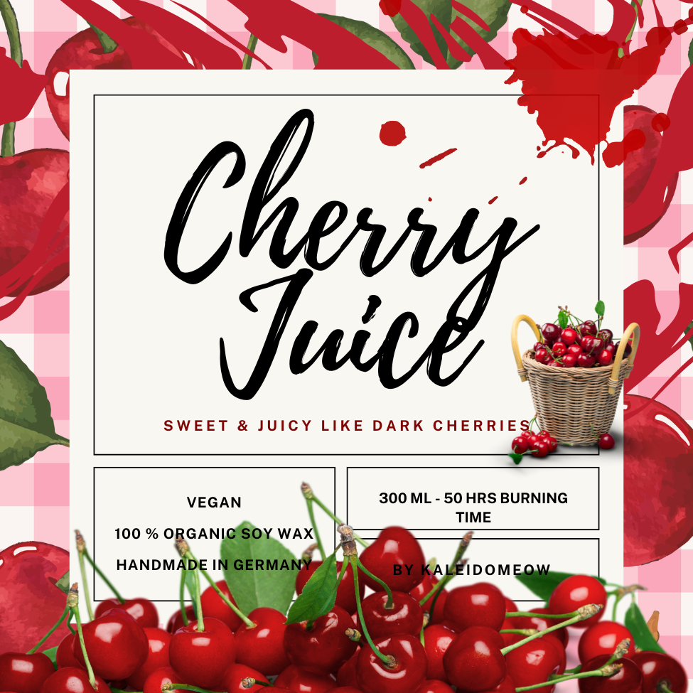 Cherry Juice - Delicious Drinks inspired soy candle 300 ML