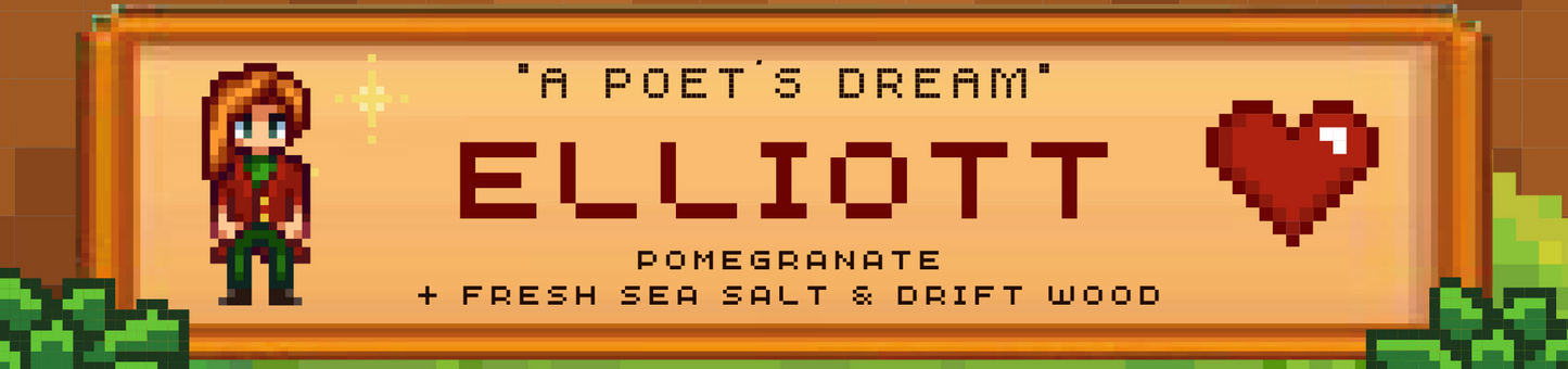 Elliott inspired candle - 'A Poet's Dream' Stardew Valley inspired soy Candles 250 ML