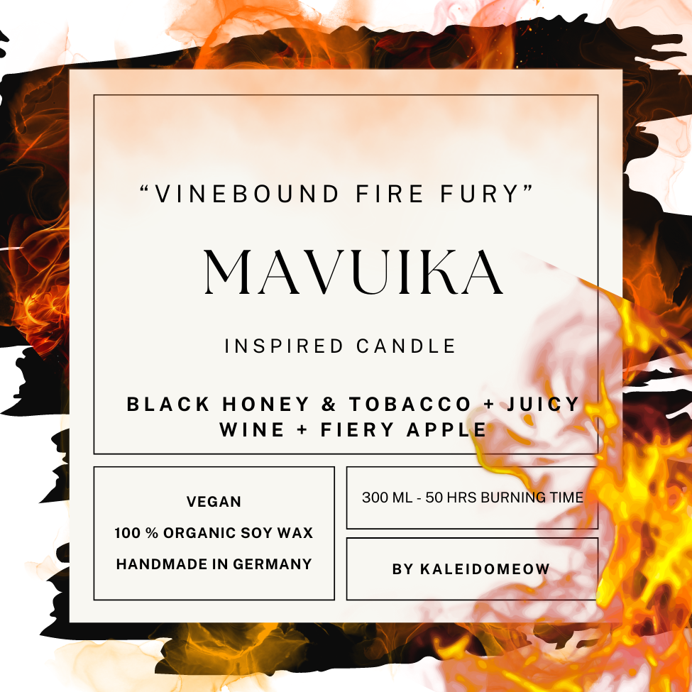 Mavuika inspired candle - 'Vinebound Fire Fury' Genshin inspired scented candle 300 ML