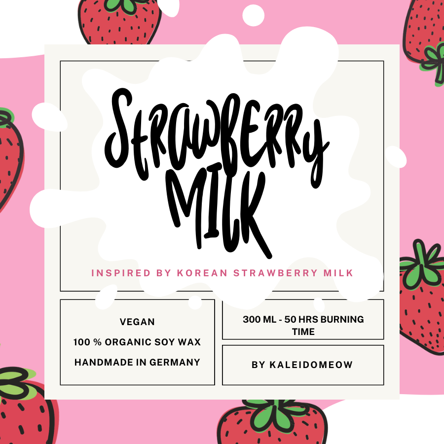 Strawberry Milk - Delicious Drinks inspired soy candle 300 ML